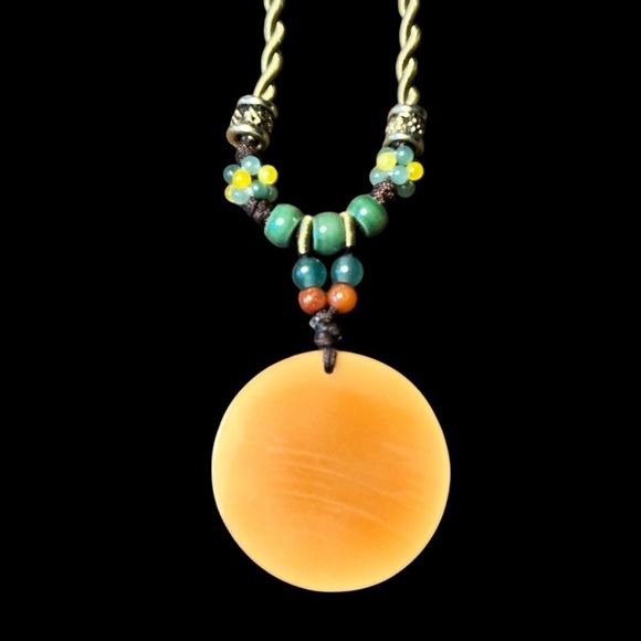 Cookie Lee Abalone Shell Natural Stone Beaded Necklace Adjustable - Picture 5 of 5